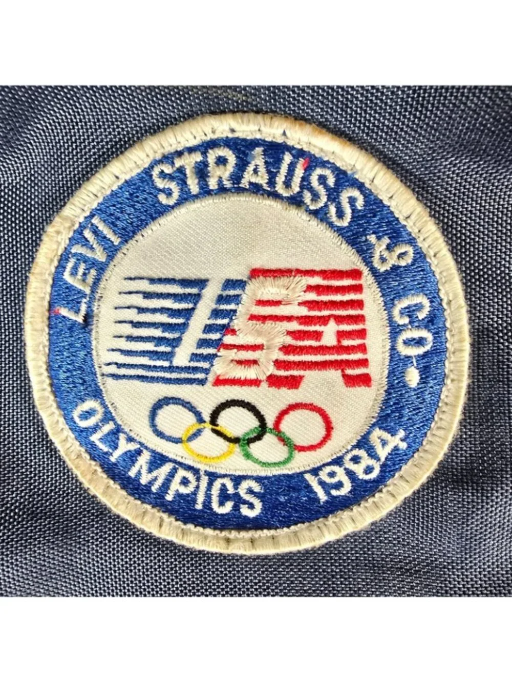 Distressed Vintage 1980s Levi's USA Olympics 1984 Duffel Travel Bag (M/L)